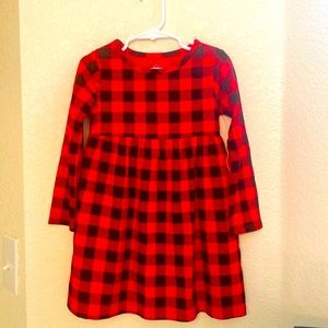Toddler Girls' Long Sleeve Buffalo Check Dress